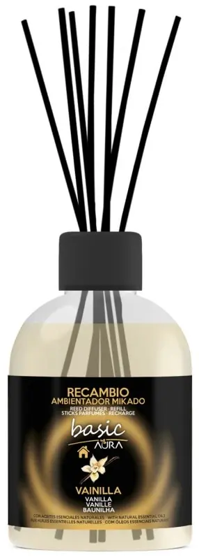 Aura Recambio Ambientador Mikado Basic Vainilla 500 Ml