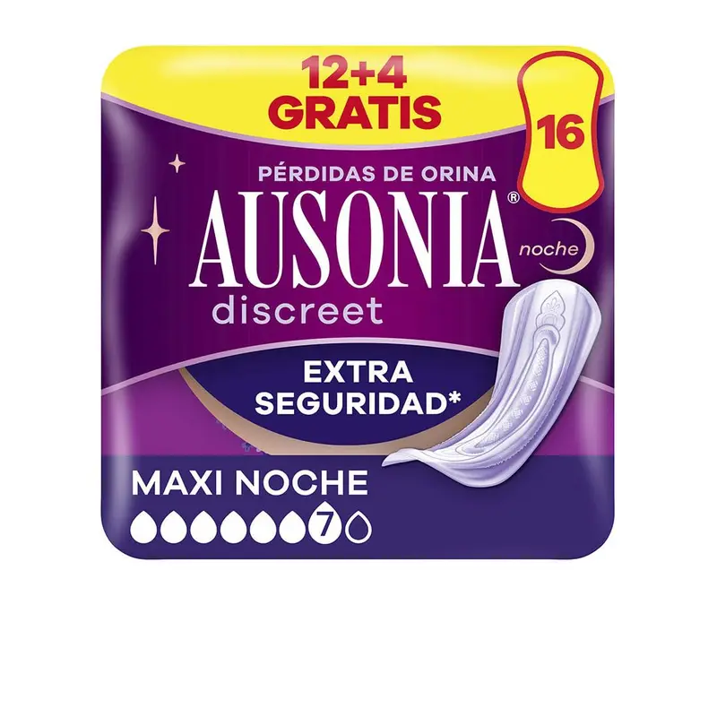 Ausonia Discreet Maxi Noche - Compresas Incontinencia 16 unidades