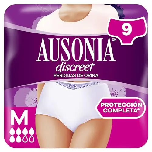 Ausonia Discreet Plus Braguitas Absorbentes Talla M - 9 unidades
