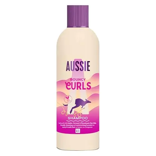 Aussie Bouncy Curls Champú 300ml - Limpieza e Hidratación para Cabello Rizado