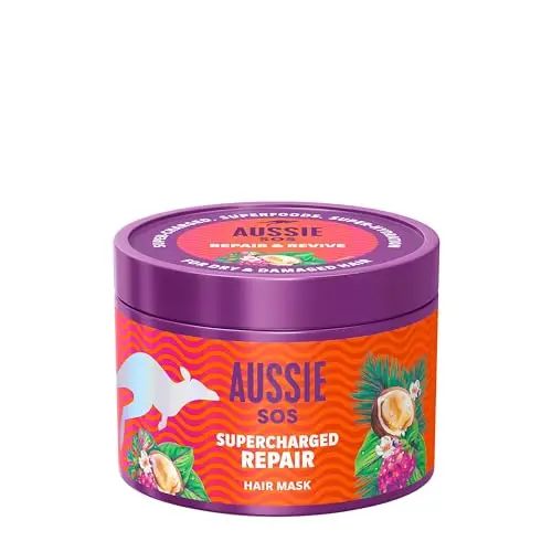 Aussie SOS Supercharged Repair Mascarilla Capilar 500ml - Reparación Intensiva Vegana