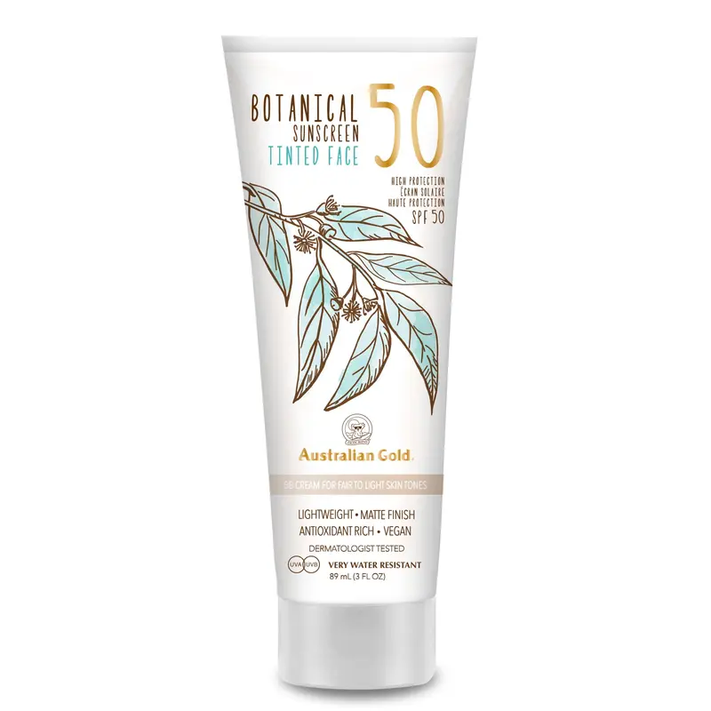 Australian Gold Botanical SPF50 Tinted Face Fair-Light - Protector Solar Matificante 88ml