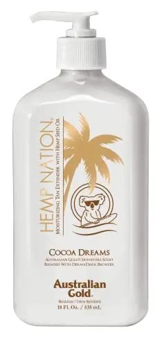 Australian Gold Hemp Nation Cocoa Dreams - Loción Corporal Extendedora de Bronceado 535 ml
