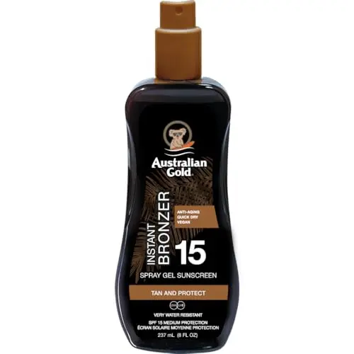 Australian Gold SPF 15 Protector Solar con Bronceador Instantáneo - 237 ml