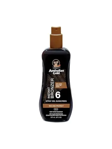 Australian Gold SPF 30 Spray Gel Protector Solar con Bronceador Instantáneo 237ml