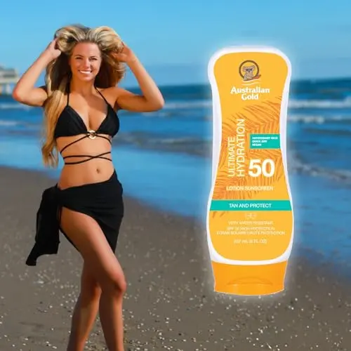 Australian Gold Sunscreen SPF 50 Loción Solar con Bronceador Instantáneo 237 ml