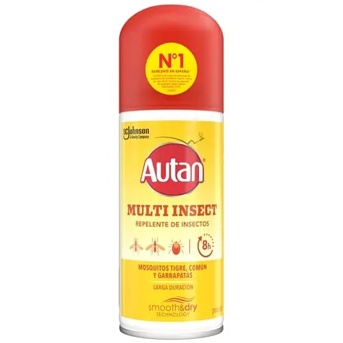 Autan Multi Insectos Spray Seco 100ml - Repelente Mosquitos Tigre y Garrapatas