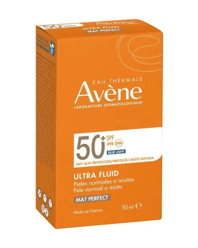 Avène Ultra Fluido Solar Mat Perfect SPF 50+ - Protección Facial Mate 50ml