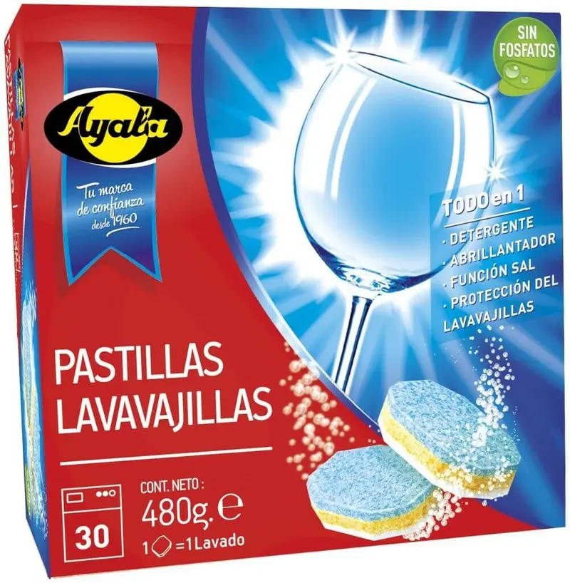 Ayala Pastillas para Lavavajillas Todo en 1 Pack de 30U