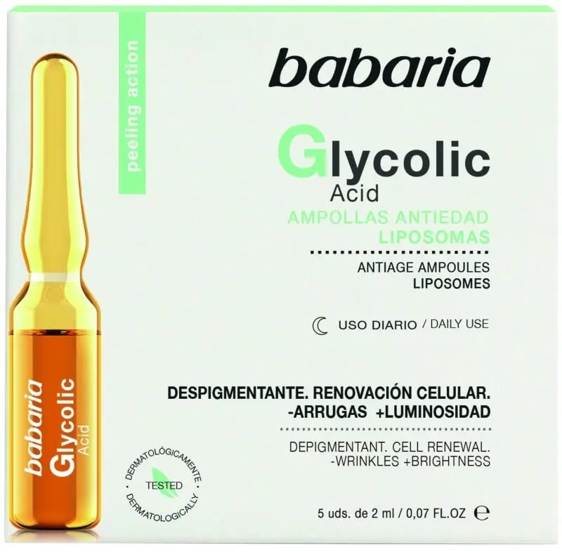 Babaria Ampollas Ácido Glicólico 2 ml X 5 Unidades
