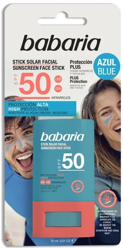 Babaria Azul Stick Solar Facial SPF 50 20 ml