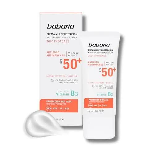 Babaria Crema Facial Multiprotectora Antiedad SPF 50+ - 50 ml