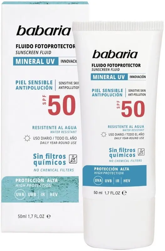 Babaria Fluido Solar Facial Mineral F50 50 ml