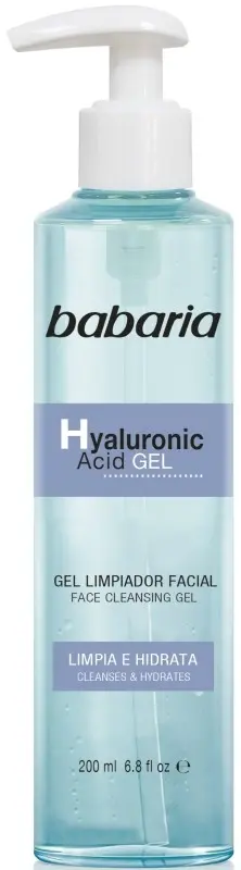 Babaria Gel Limpiador Facial con Ácido Hialurónico 200 ml - Limpia e Hidrata Profundamente tu Piel