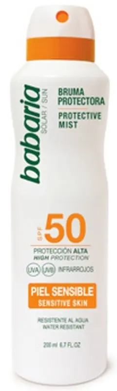 Babaria Leche Solar Bruma Piel Sensible F 50 200 ml