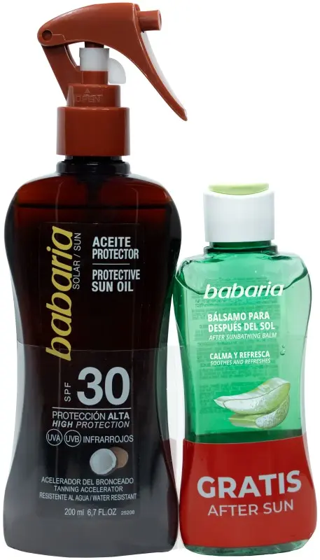 Babaria Solar Aceite Protector SPF 30 200 ml + After Sun de Regalo