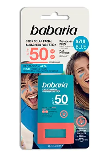 Babaria Stick Solar Facial SPF 50 Azul - Protección Muy Alta 20g