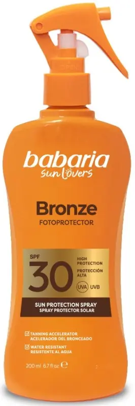 Babaria Sun Lovers Bronze Spray Protector Solar SPF 30 200 ml