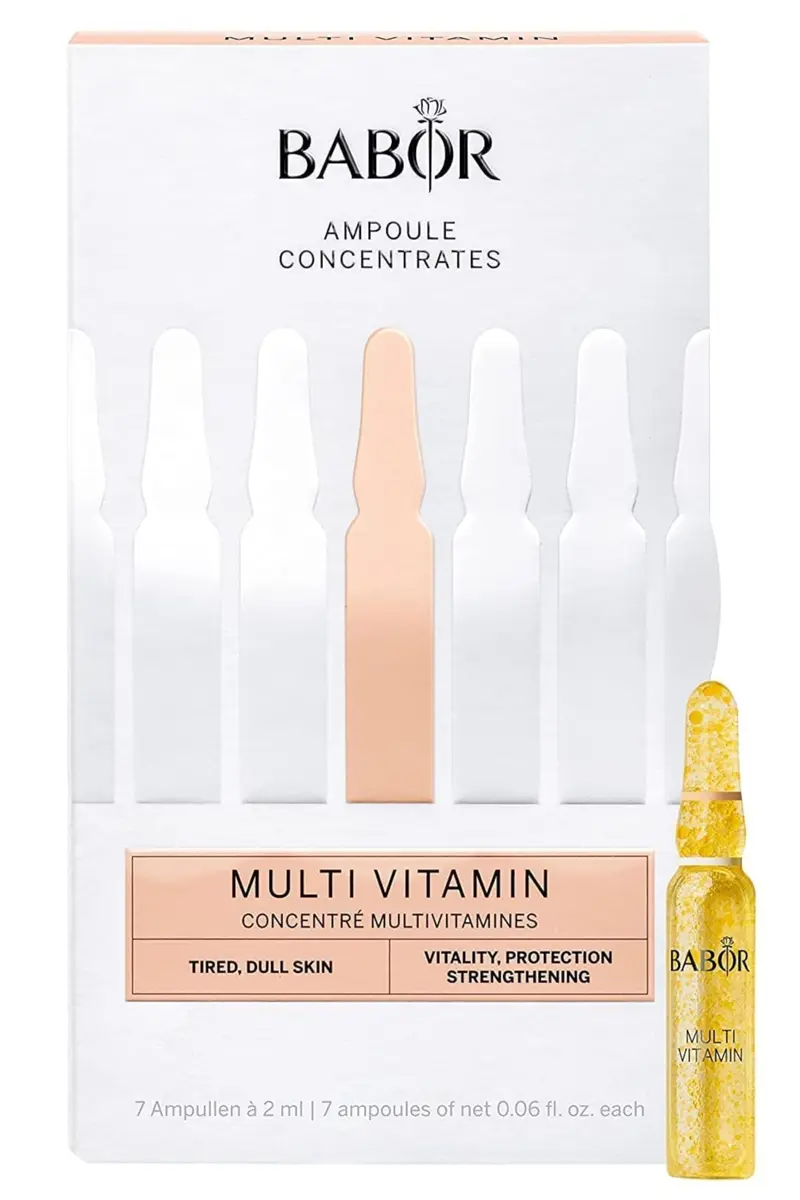BABOR Multi Vitamin Ampollas Concentradas - Sérum Facial con Vitamina E (7 x 2 ml)