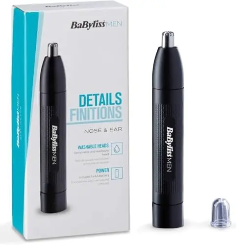 BaByliss E650E Recortadora Nariz y Orejas - Sistema Circular 2 Cuchillas