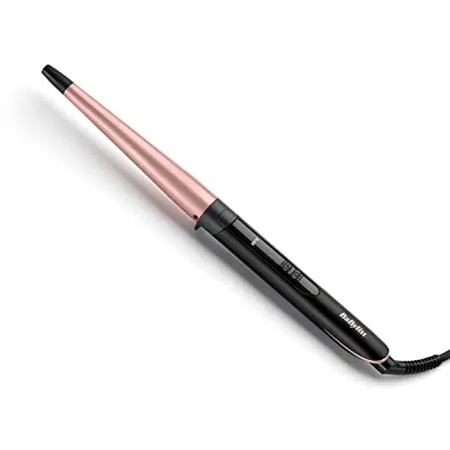 BaByliss Rizador Cónico Rose Quartz 13-25mm - Barril Cerámico y 6 Temperaturas