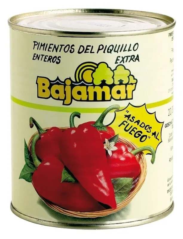 Bajamar Pimientos del Piquillo Enteros Extra Asados Al Fuego 780 Gr