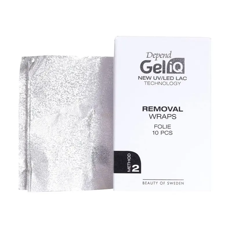 Bandas Quitaesmalte Gel iQ Wraps Foil - Pack 10 Unidades