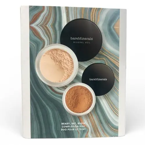 bareMinerals Ready, Set, Glow Complexion Duo - Polvo Fijador y Bronceador Mineral