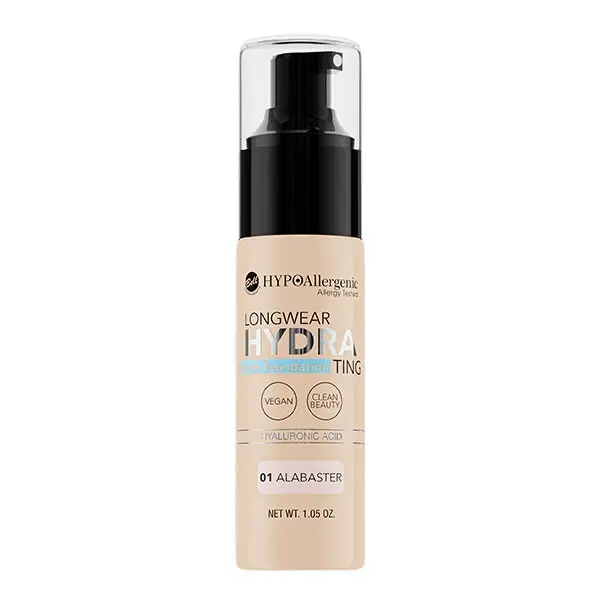 Base de maquillaje hipoalergénica Long Wear HYDRA 01 Alabaster - BELL HYPO