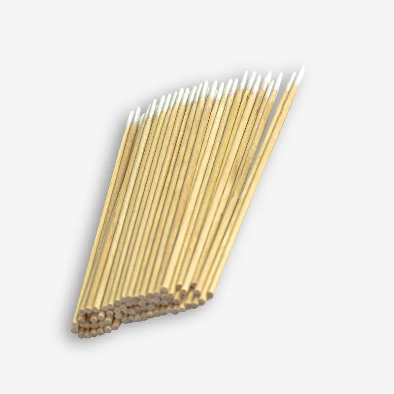 Bastoncillos de madera con punta de algodón - 100 Uds.