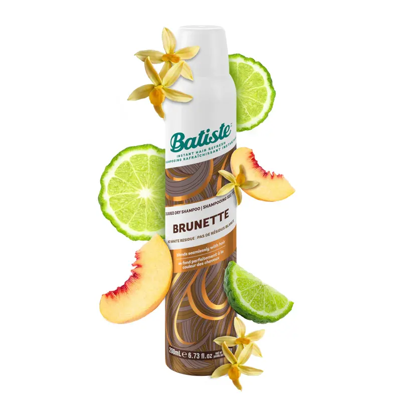 Batiste Champú en Seco para Cabellos Castaños - 200ml Sin Sulfatos Vegano