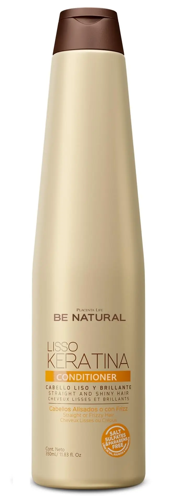 Be Natural Acondicionador Lisso Keratina 350ml - Hidratación y Brillo