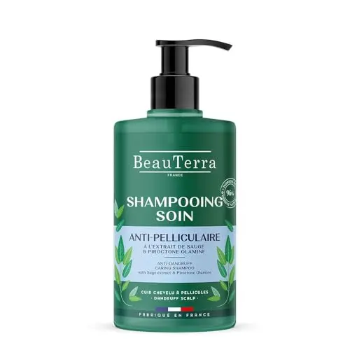 BeauTerra Champú Anticaspa 750 ml - Salvia y Piroctone Olamine