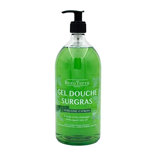 BeauTerra Gel de Ducha Surgras 1L - Pieles Sensibles Verbena Limón