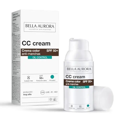 Bella Aurora CC Cream Antimanchas Oil Control SPF50+ 30ml - Protector Solar Facial