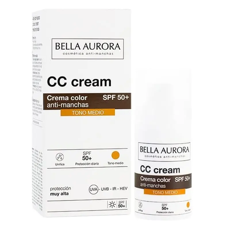 Bella Aurora CC Cream Antimanchas SPF 50+ Tono Medio 30 ml