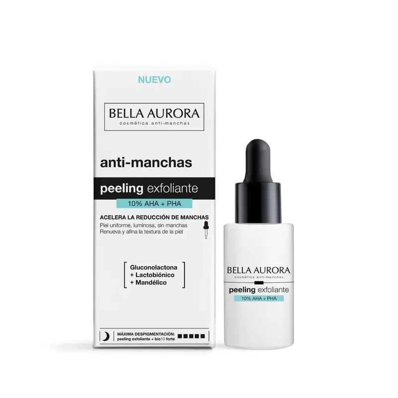 Bella Aurora Peeling Exfoliante 10% AHA + PHA - Sérum Antimanchas 30ml