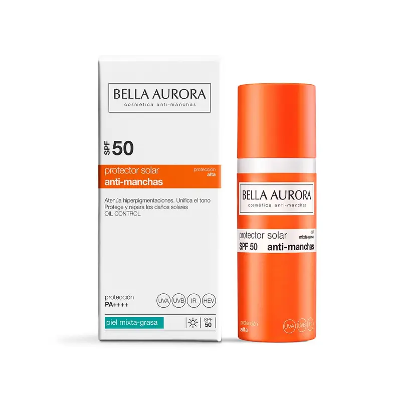 Bella Aurora Protector Solar SPF 50+ Oil Free 50ml - Piel Mixta-Grasa