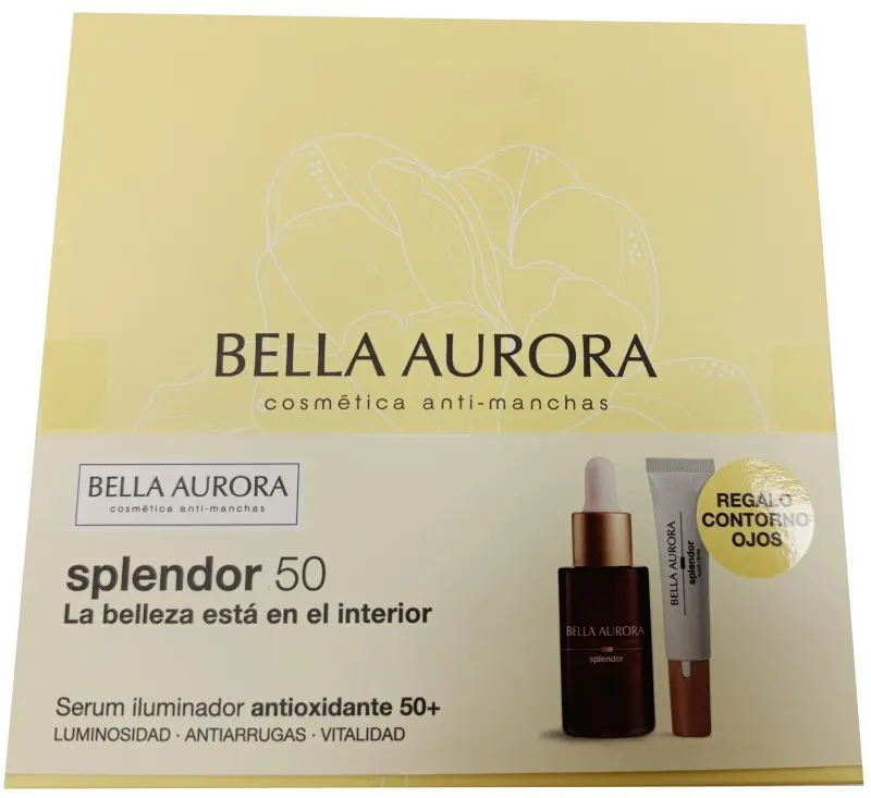 Bella Aurora Splendor 50 Estuche Serum Iluminador Antioxidante y Contorno de Ojos