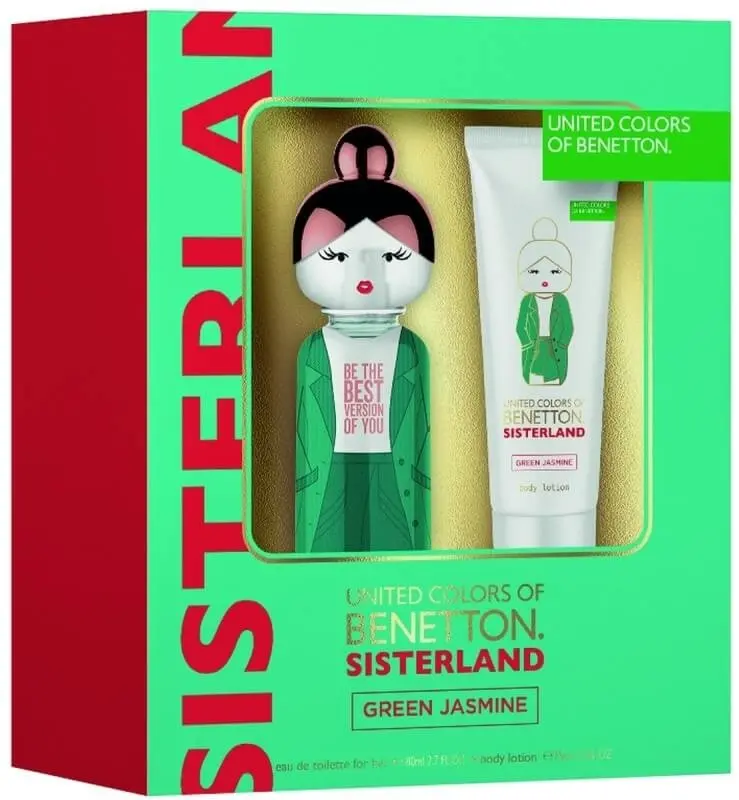Benetton Estuche Sisterland Green Jasmine Woman Vapo 80 ml + Body Lotion 75 ml