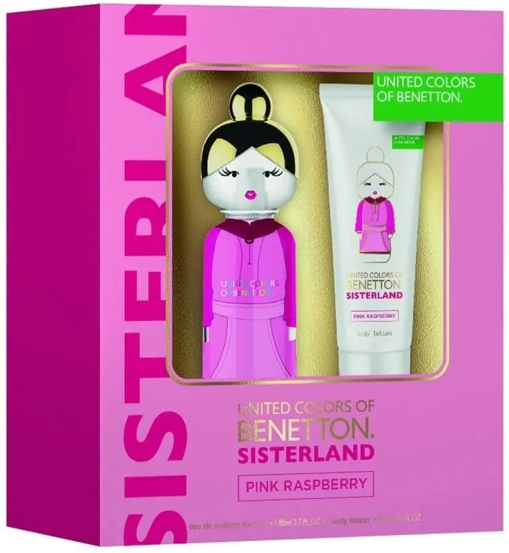 Benetton Estuche Sisterland Raspberry Woman Vapo 80 ml + Body Lotion 75ml