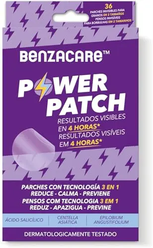 Benzacare Power Patch - Parches Invisibles para Granos y Espinillas (36 unidades)