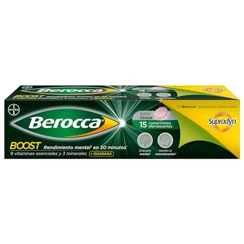 Berocca Boost Complejo Vitamínico con Guaraná - 15 Comprimidos Efervescentes