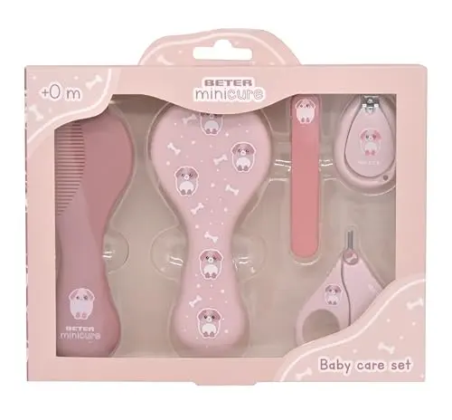 Beter Set Cuidado Bebé Recién Nacido - 5 Piezas (Cortauñas, Lima, Tijeras, Cepillo, Peine)