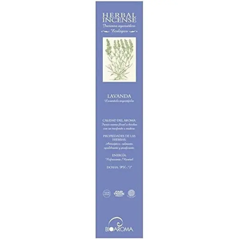 Bioaroma Incienso Eco Lavanda 12 Varillas - Aromaterapia Natural Certificada