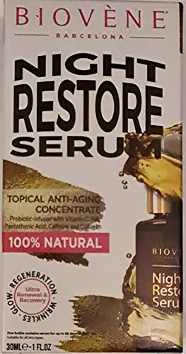 Biovène Night Restore Super Glow Facial Serum Treatment 30ml