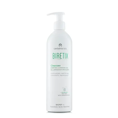 Biretix Cleanser - Gel Limpiador Purificante 400 ml para Piel Grasa y Acneica