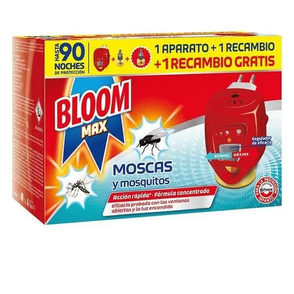 Bloom Max Insecticida Eléctrico Líquido - 1 Aparato + 2 Recambios