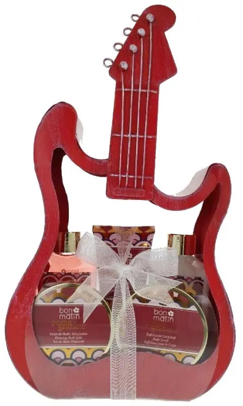 Bon Matin Cesta de Baño Natural Guitarra Juego de Baño