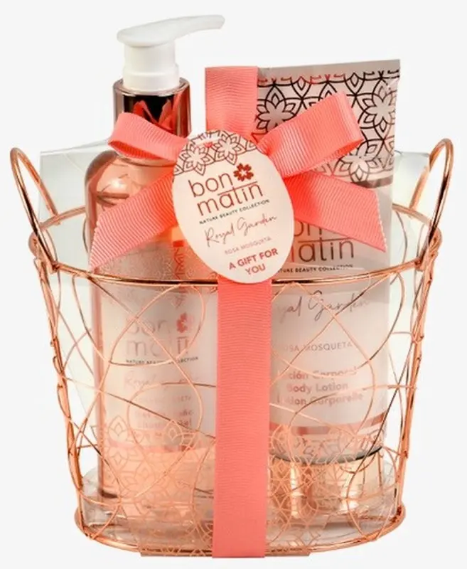 Bon Matin Royal Garden Cesta de Baño Rosa Mosqueta Set Mediano
